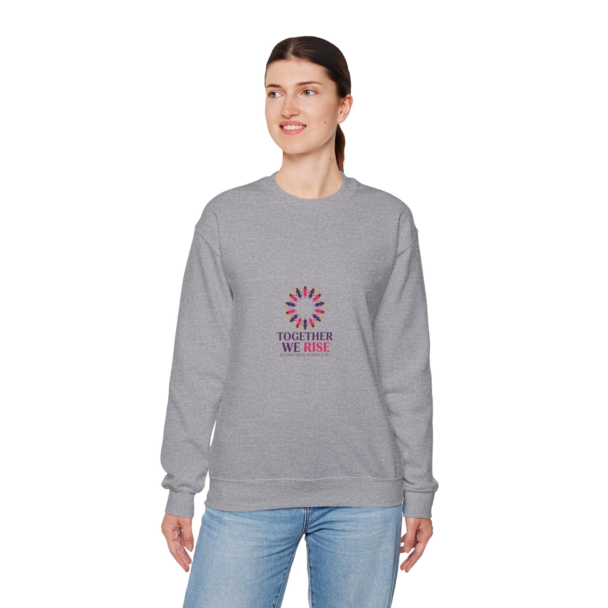 Together We Rise Sweatshirt | IWD Typography, Feminist Empowerment