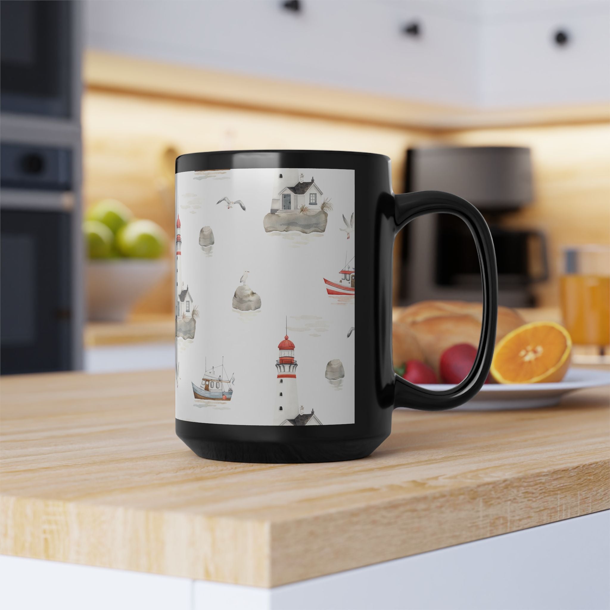 Lighthouse Coastal Mug | Nautical Seaside Tea & Coffee Cup 11oz 15oz