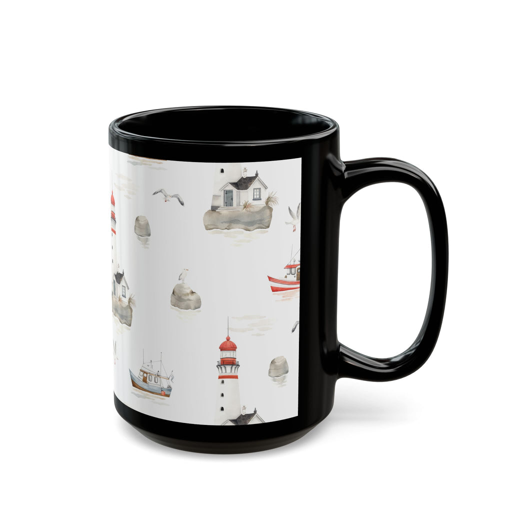 Lighthouse Coastal Mug | Nautical Seaside Tea & Coffee Cup 11oz 15oz