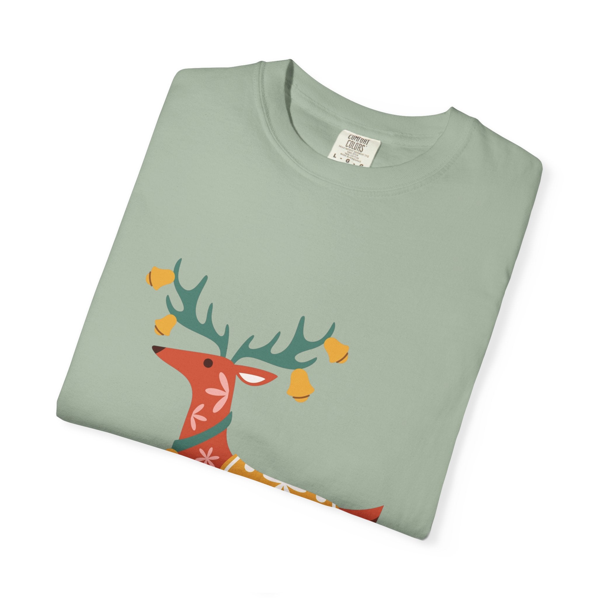 Christmas Reindeer T Shirt | Scandinavian Holiday Graphic Tee for Men & Women Celebrate the season in comfort