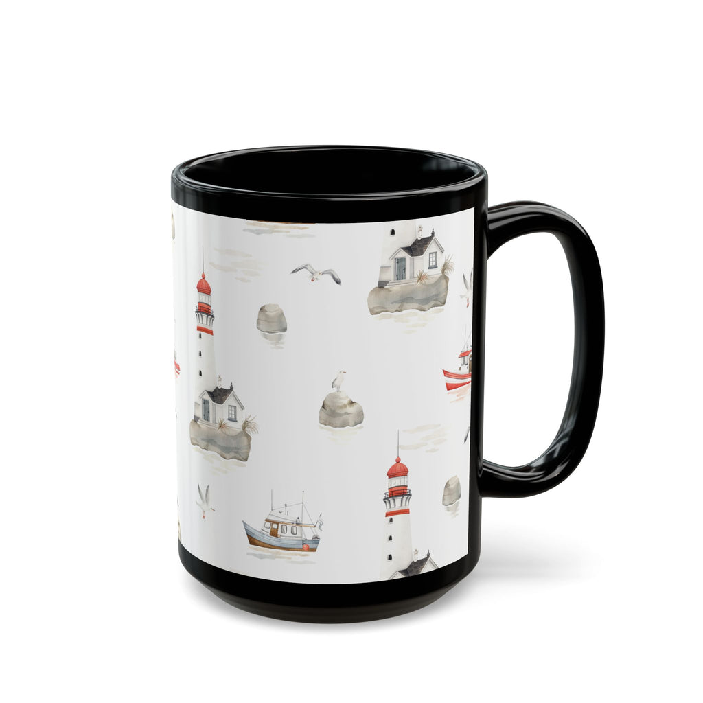 Lighthouse Coastal Mug | Nautical Seaside Tea & Coffee Cup 11oz 15oz