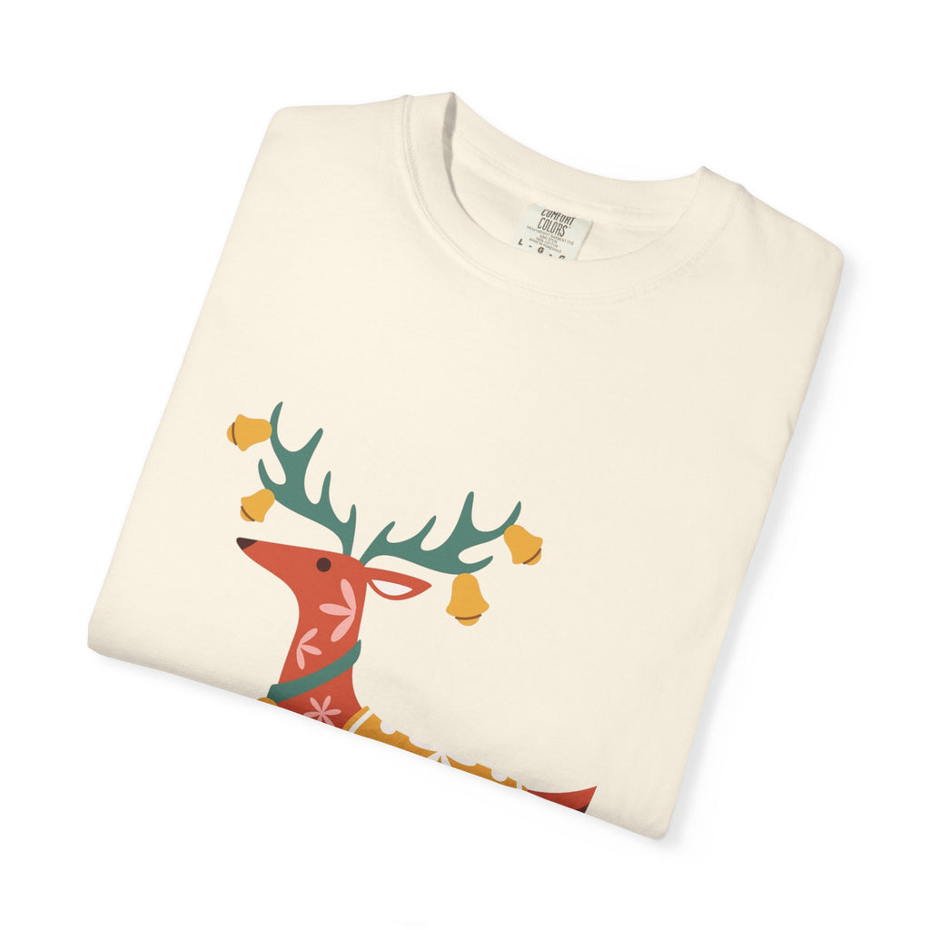 Christmas Reindeer T Shirt | Scandinavian Holiday Graphic Tee for Men & Women Celebrate the season in comfort