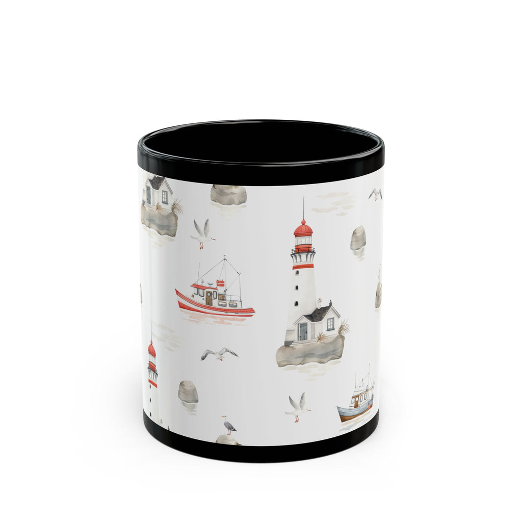 Lighthouse Coastal Mug | Nautical Seaside Tea & Coffee Cup 11oz 15oz