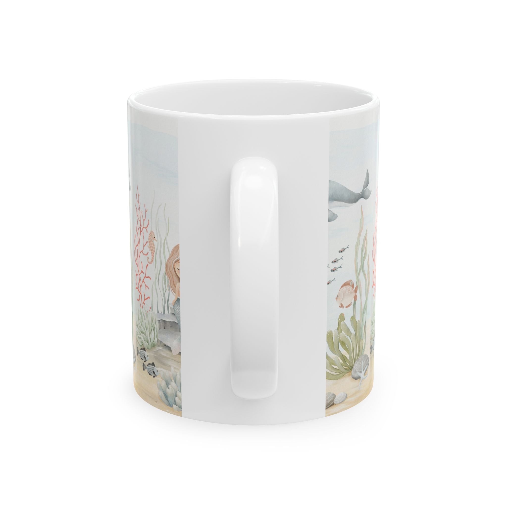 Mermaid Ocean Ceramic Mug | Cute Underwater Tea & Coffee Cup 11oz 15oz