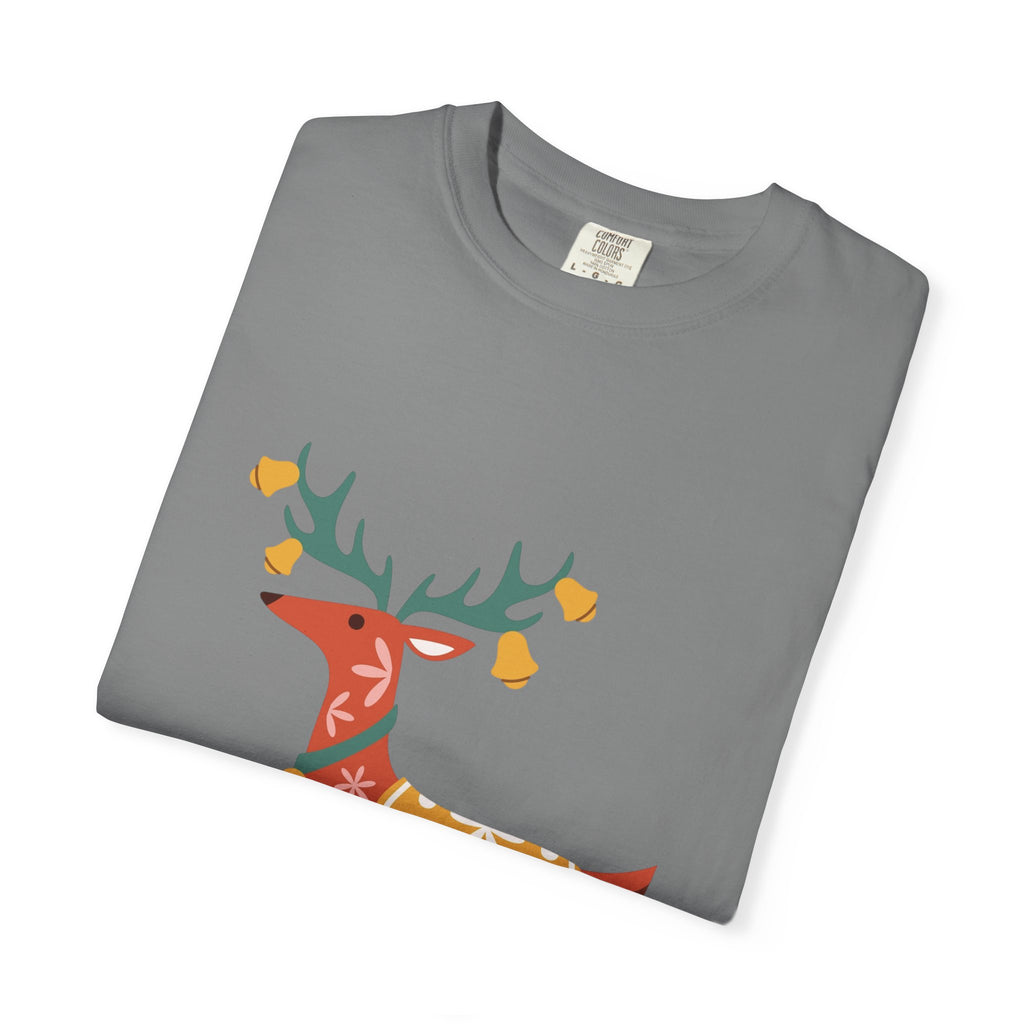 Christmas Reindeer T Shirt | Scandinavian Holiday Graphic Tee for Men & Women Celebrate the season in comfort