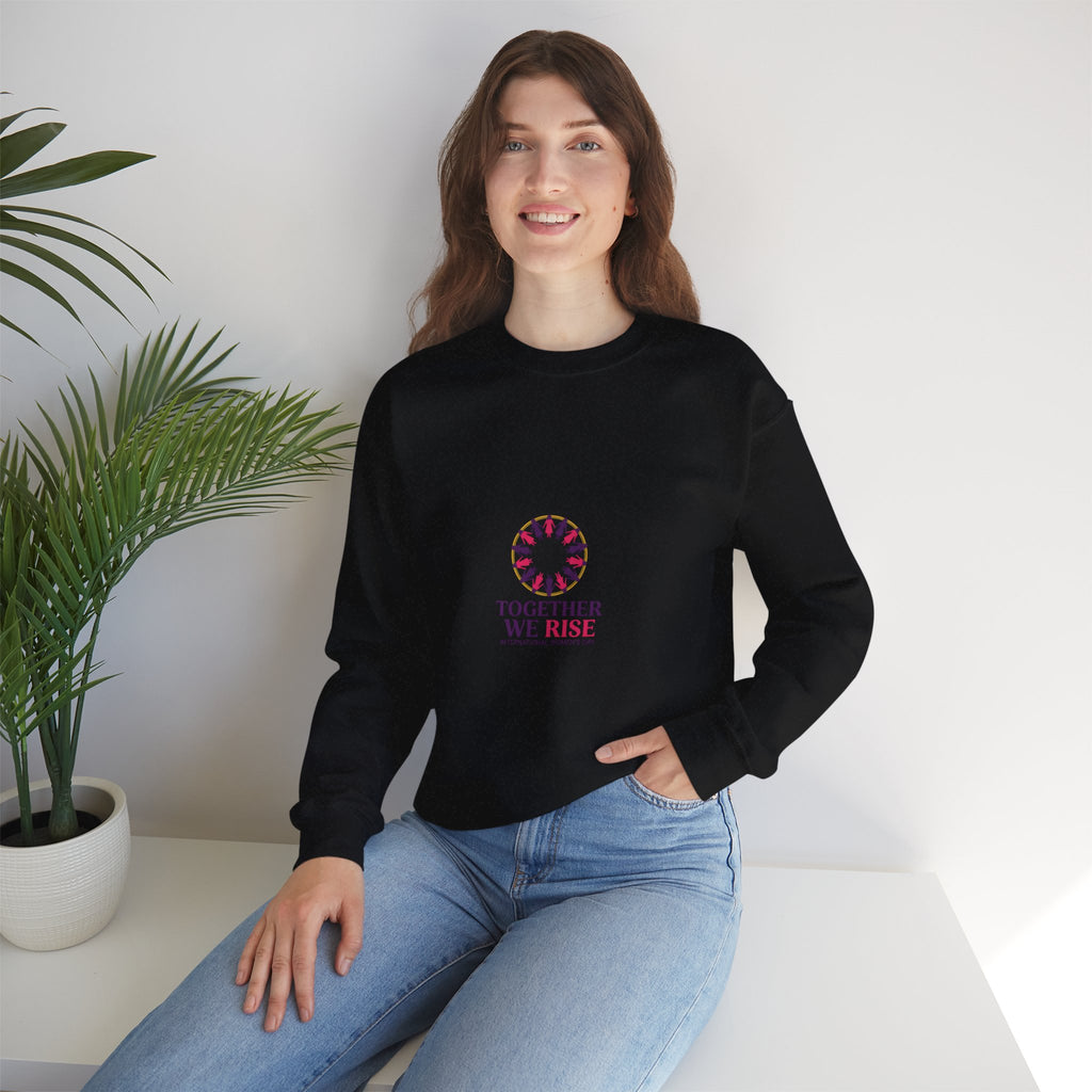 Together We Rise Sweatshirt | IWD Typography, Feminist Empowerment