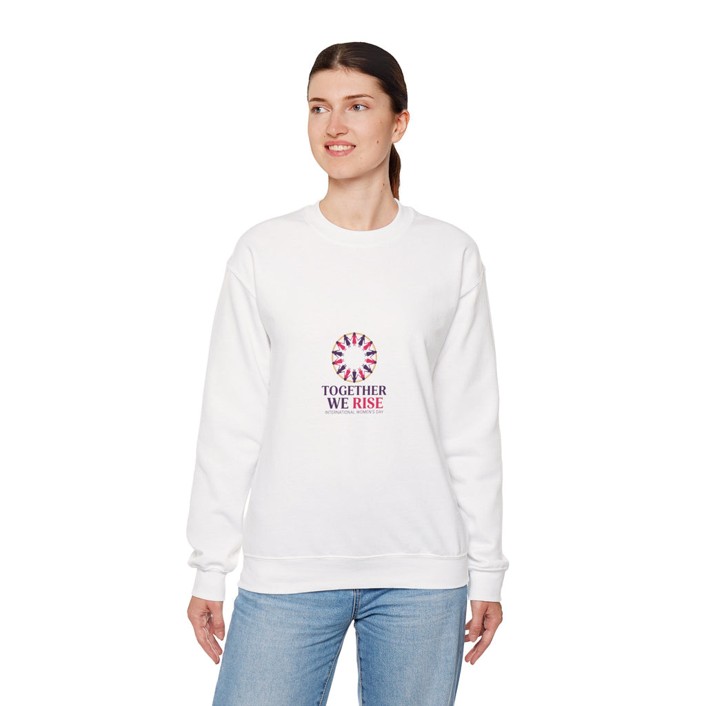 Together We Rise Sweatshirt | IWD Typography, Feminist Empowerment