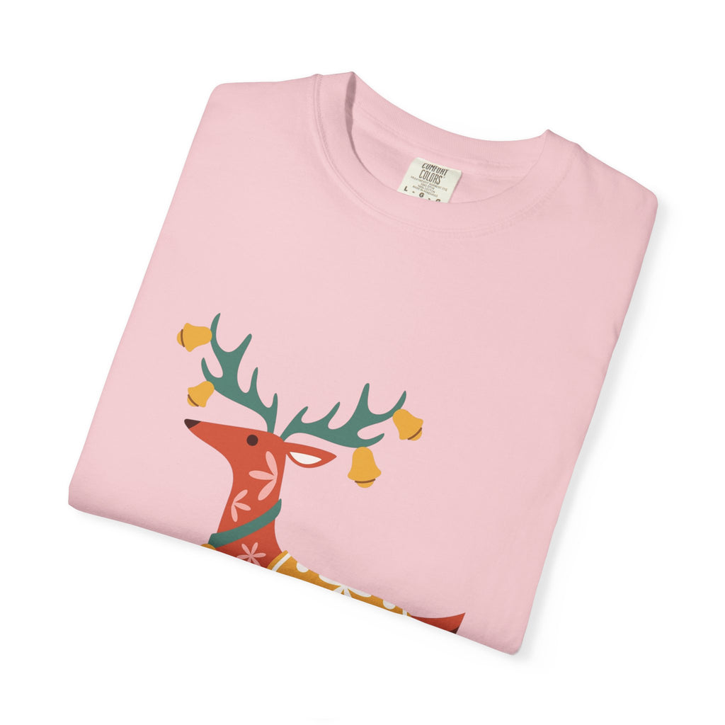 Christmas Reindeer T Shirt | Scandinavian Holiday Graphic Tee for Men & Women Celebrate the season in comfort