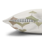 Woodland Deer Square Pillow Cover | Soft Green Forest Decorative Cushion Case for Nursery & Cabin Decor