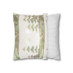 Woodland Deer Square Pillow Cover | Soft Green Forest Decorative Cushion Case for Nursery & Cabin Decor