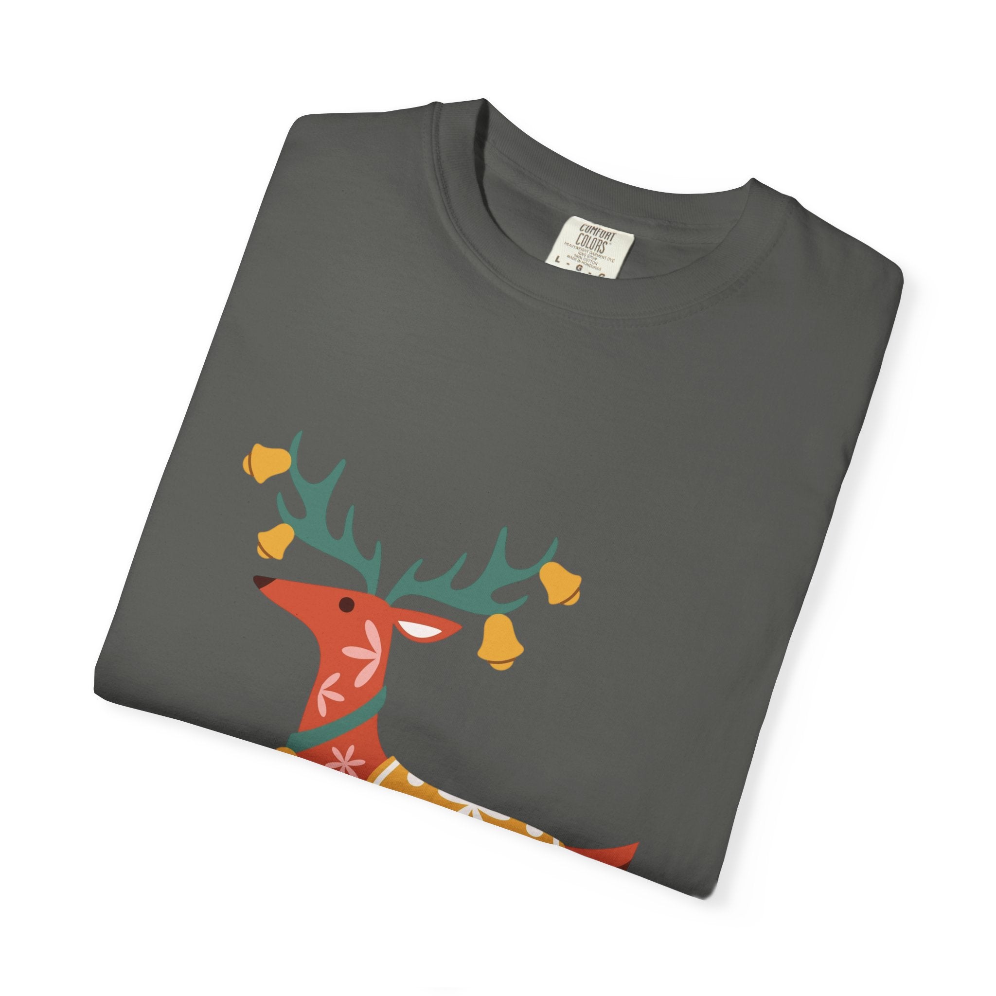 Christmas Reindeer T Shirt | Scandinavian Holiday Graphic Tee for Men & Women Celebrate the season in comfort