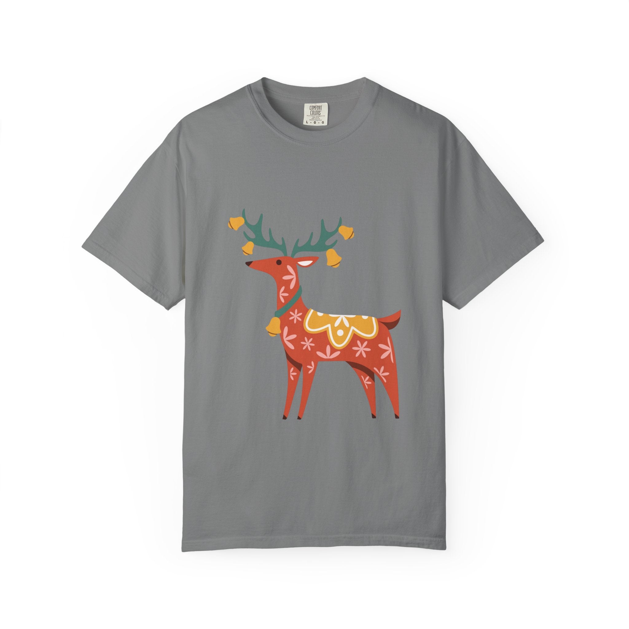 Christmas Reindeer T Shirt | Scandinavian Holiday Graphic Tee for Men & Women Celebrate the season in comfort
