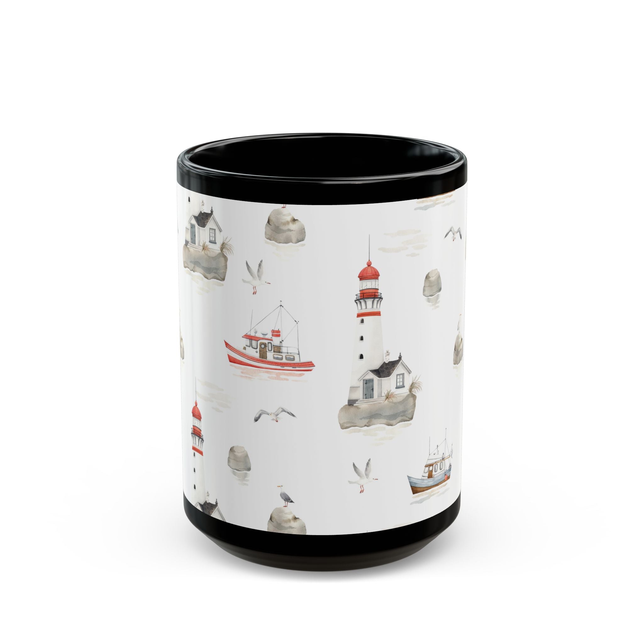 Lighthouse Coastal Mug | Nautical Seaside Tea & Coffee Cup 11oz 15oz