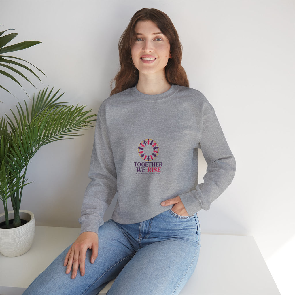 Together We Rise Sweatshirt | IWD Typography, Feminist Empowerment