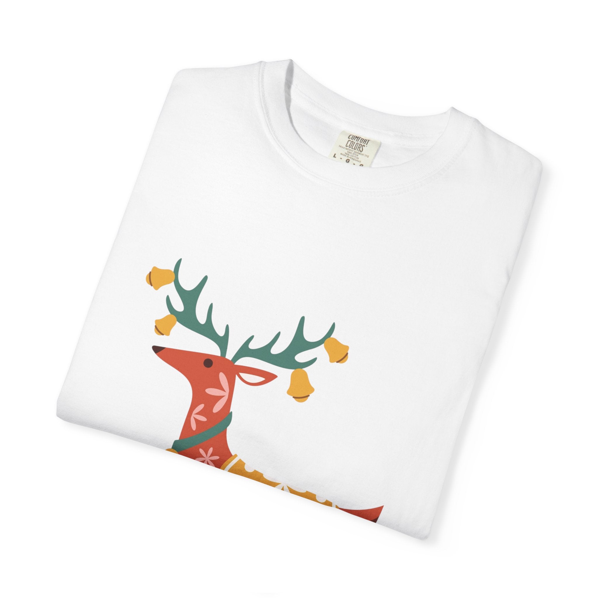 Christmas Reindeer T Shirt | Scandinavian Holiday Graphic Tee for Men & Women Celebrate the season in comfort