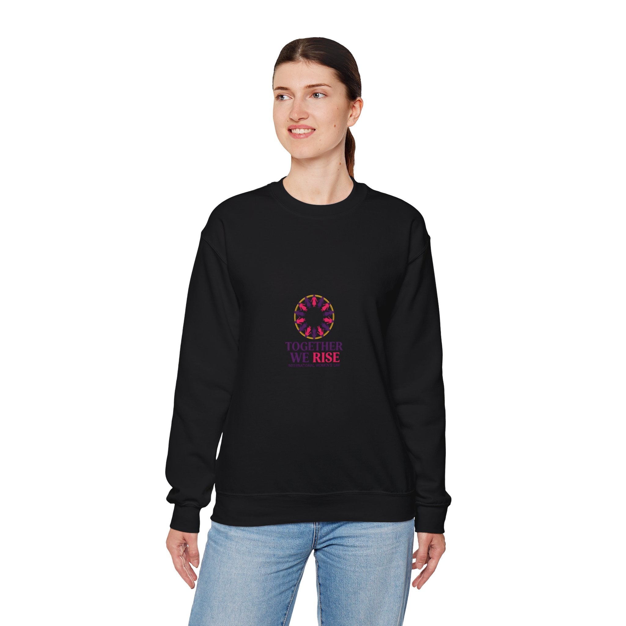 Together We Rise Sweatshirt | IWD Typography, Feminist Empowerment