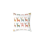 Christmas Deer Gingerbread Pillow Cover | Cute Fairytale Holiday Throw Pillow Case