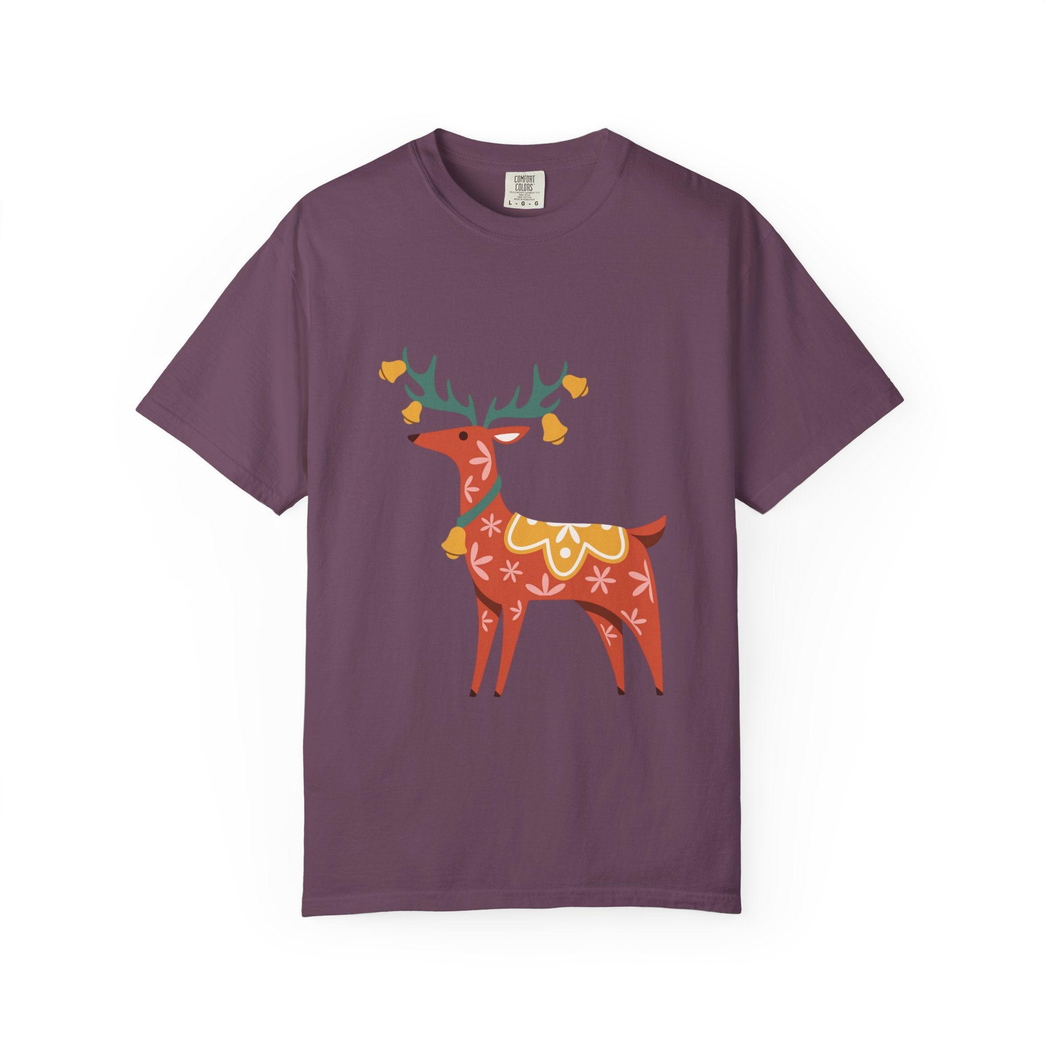 Christmas Reindeer T Shirt | Scandinavian Holiday Graphic Tee for Men & Women Celebrate the season in comfort