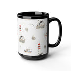 Lighthouse Coastal Mug | Nautical Seaside Tea & Coffee Cup 11oz 15oz