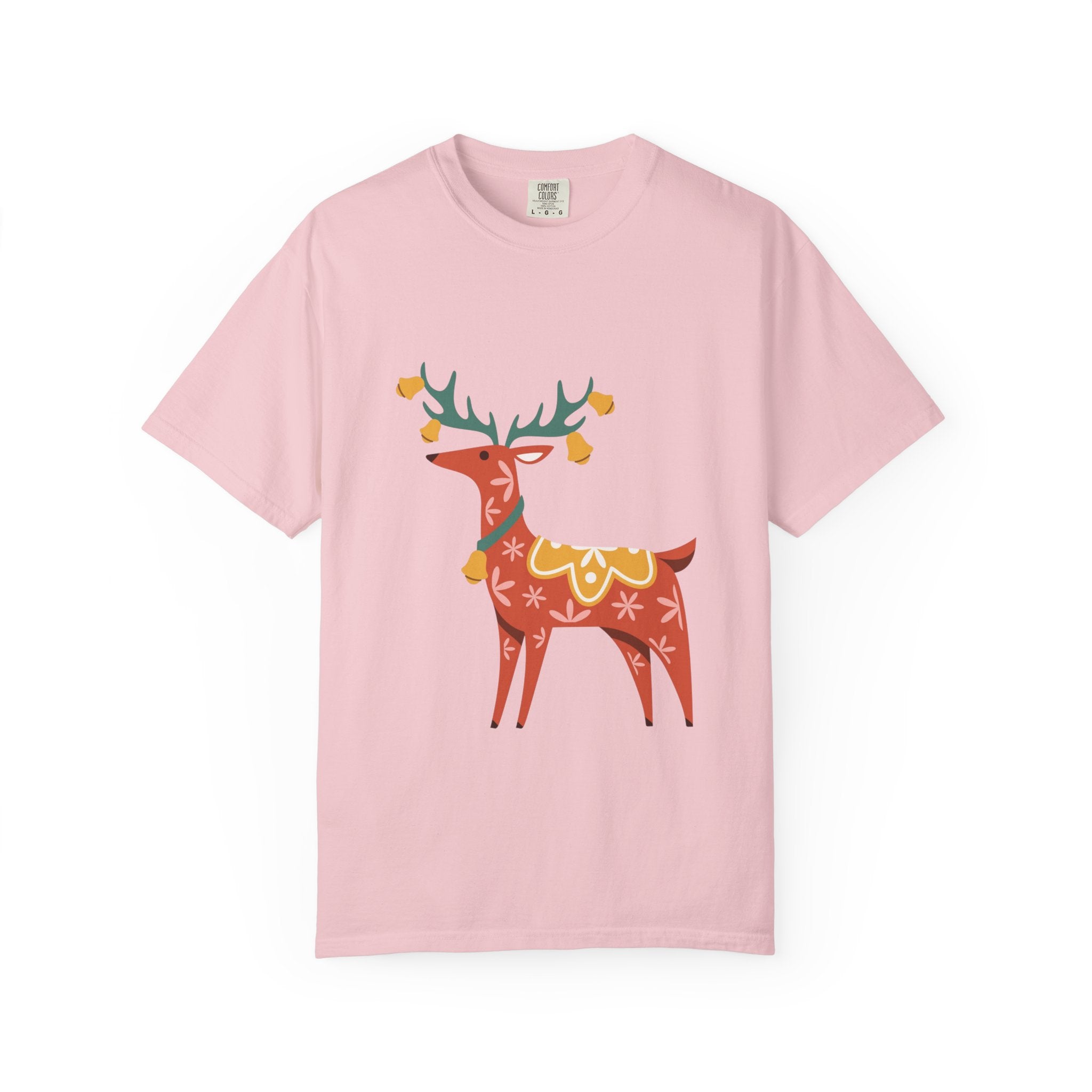 Christmas Reindeer T Shirt | Scandinavian Holiday Graphic Tee for Men & Women Celebrate the season in comfort