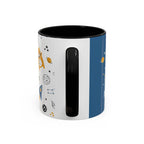 Space Bear Accent Coffee Mug | Cute Astronaut Teddy Cup with Dream Big Quote | 11oz 15oz Ceramic Gift