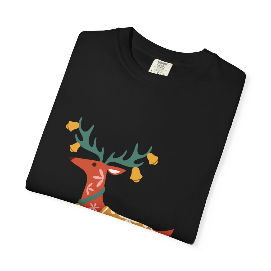 Christmas Reindeer T Shirt | Scandinavian Holiday Graphic Tee for Men & Women Celebrate the season in comfort