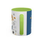 Space Bear Accent Coffee Mug | Cute Astronaut Teddy Cup with Dream Big Quote | 11oz 15oz Ceramic Gift