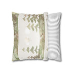 Woodland Deer Square Pillow Cover | Soft Green Forest Decorative Cushion Case for Nursery & Cabin Decor