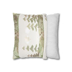 Woodland Deer Square Pillow Cover | Soft Green Forest Decorative Cushion Case for Nursery & Cabin Decor