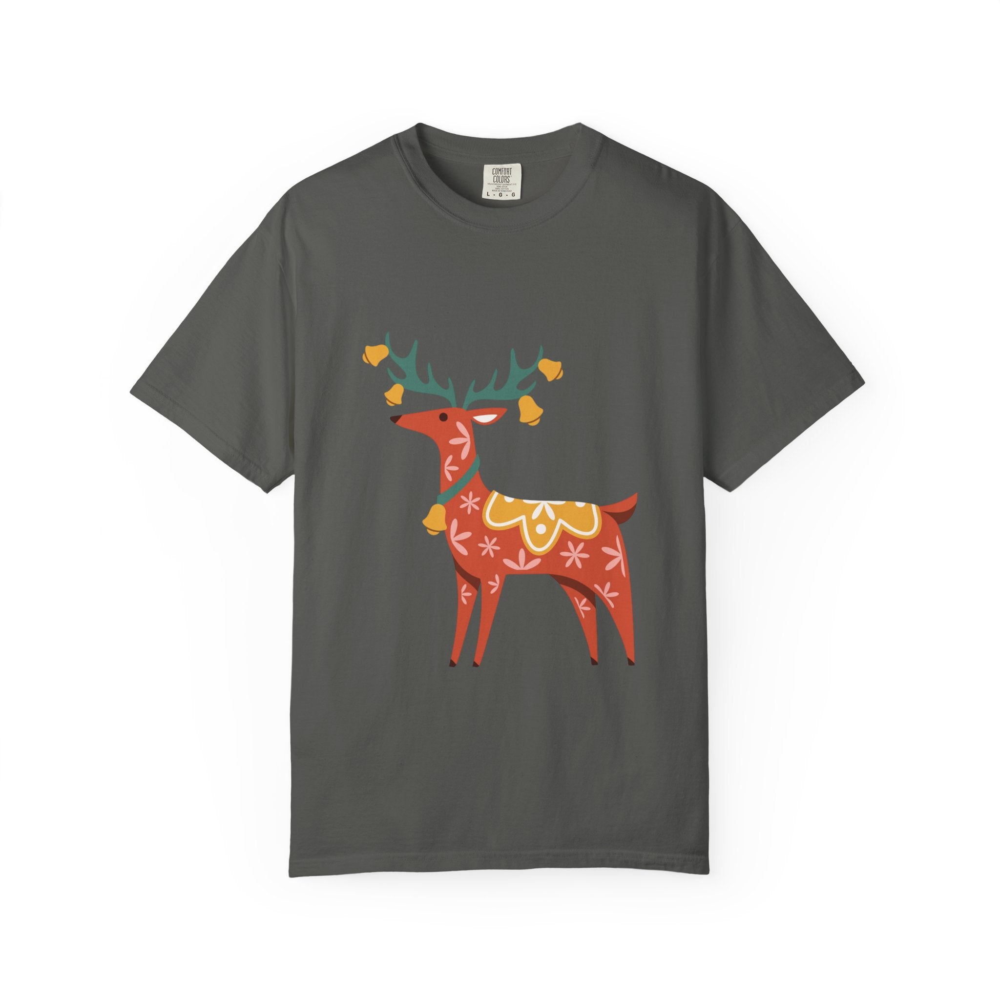 Christmas Reindeer T Shirt | Scandinavian Holiday Graphic Tee for Men & Women Celebrate the season in comfort