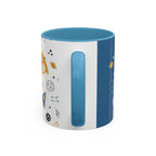 Space Bear Accent Coffee Mug | Cute Astronaut Teddy Cup with Dream Big Quote | 11oz 15oz Ceramic Gift