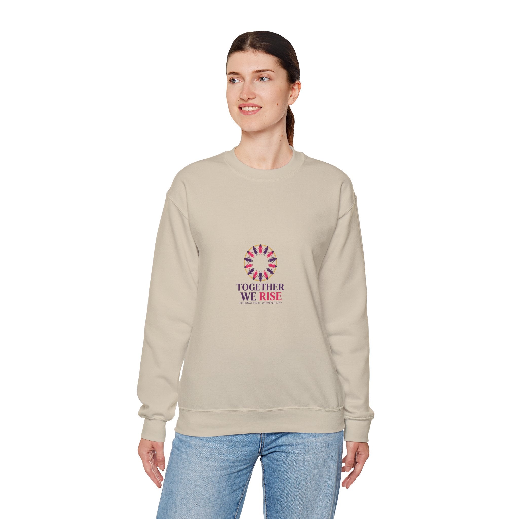 Together We Rise Sweatshirt | IWD Typography, Feminist Empowerment