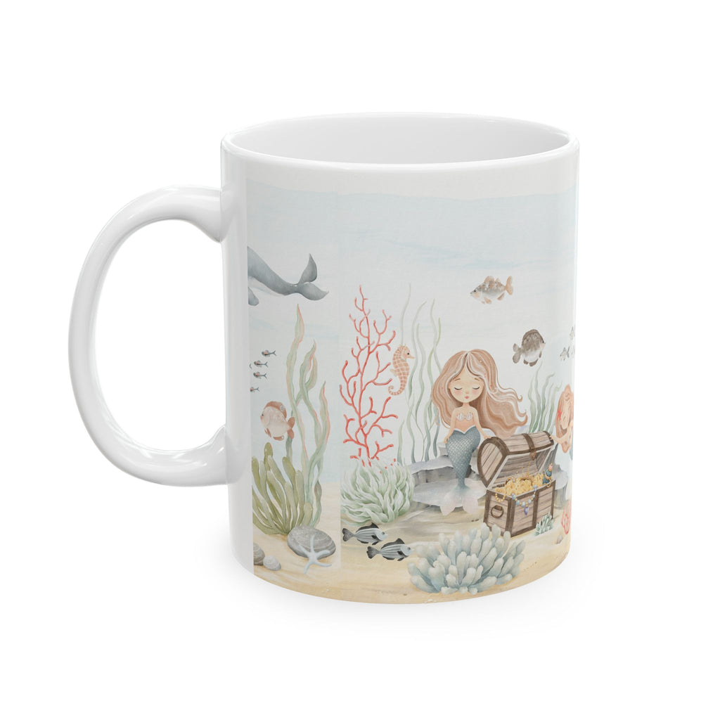 Mermaid Ocean Ceramic Mug | Cute Underwater Tea & Coffee Cup 11oz 15oz