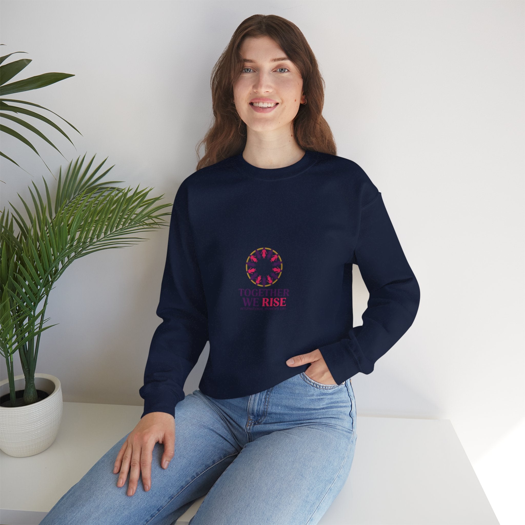 Together We Rise Sweatshirt | IWD Typography, Feminist Empowerment